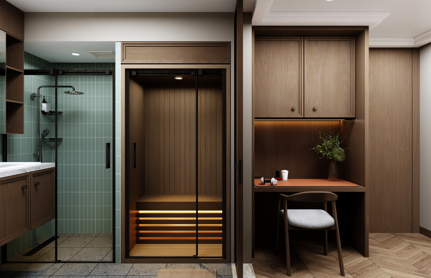 Bonsai One Bedroom — Indochine study nook